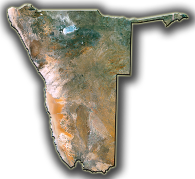 Namibia Umriss Satelitenbild